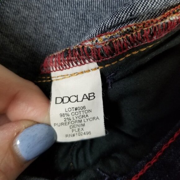 DDC Lab Made in Italy Button Fly Tall Bootcut Denim Jeans Women's 6 Mid Rise - Picture 7 of 8